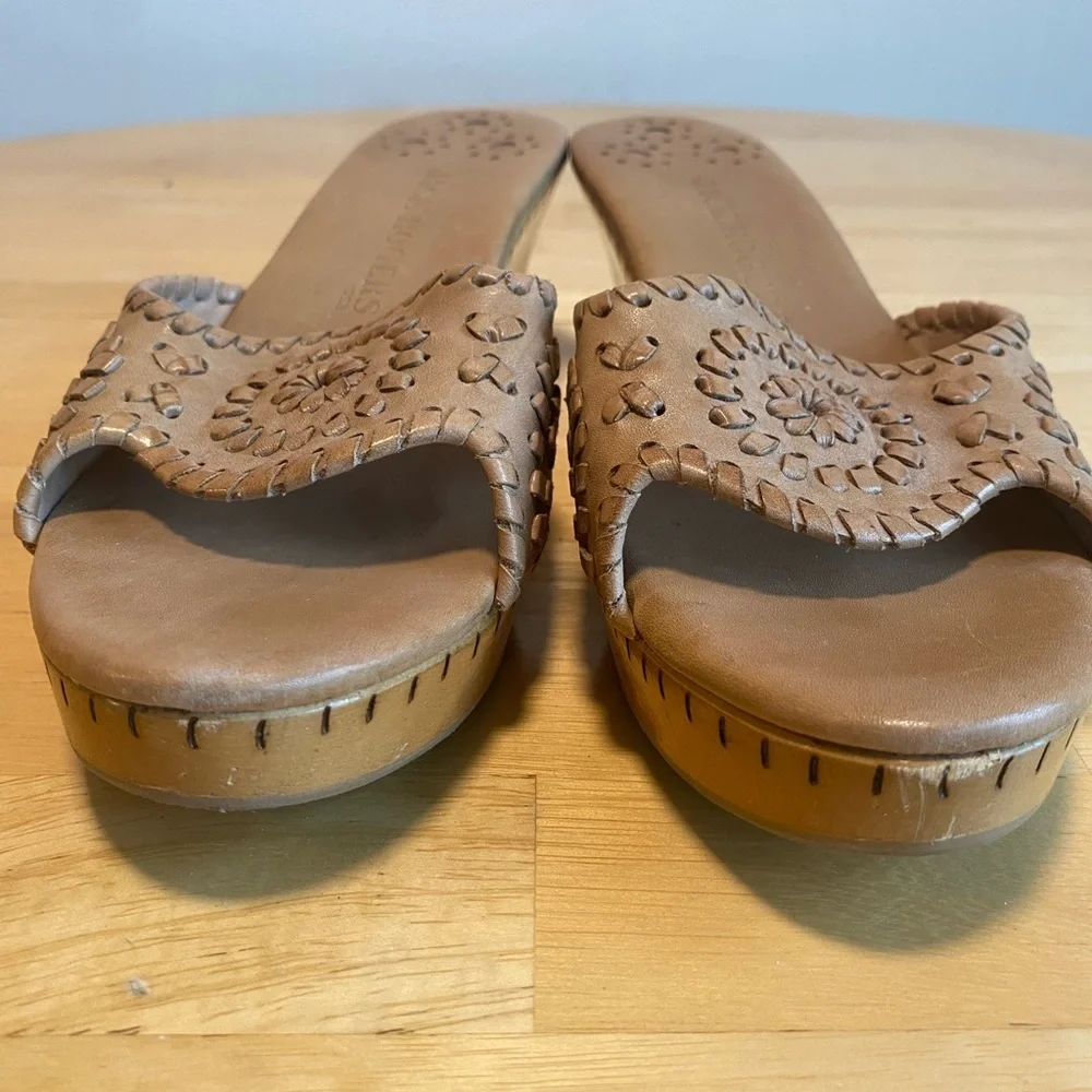 Jack Rogers Women's Brown Mules - Picture 2 of 6